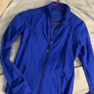 Blue Lulu Lemon zip up.